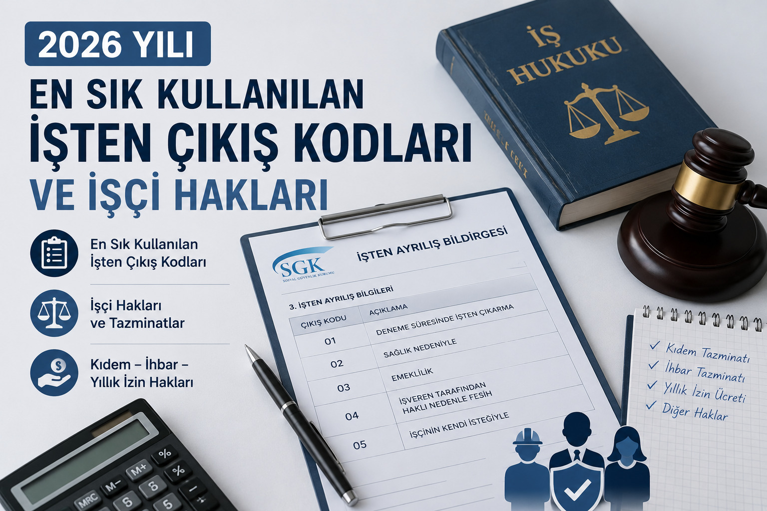 2026 Yılı En Sık Kullanılan İşten Çıkış Kodları ve İşçi Hakları Makaleler 2026 Yılı En Sık Kullanılan İşten Çıkış Kodları ve İşçi Hakları