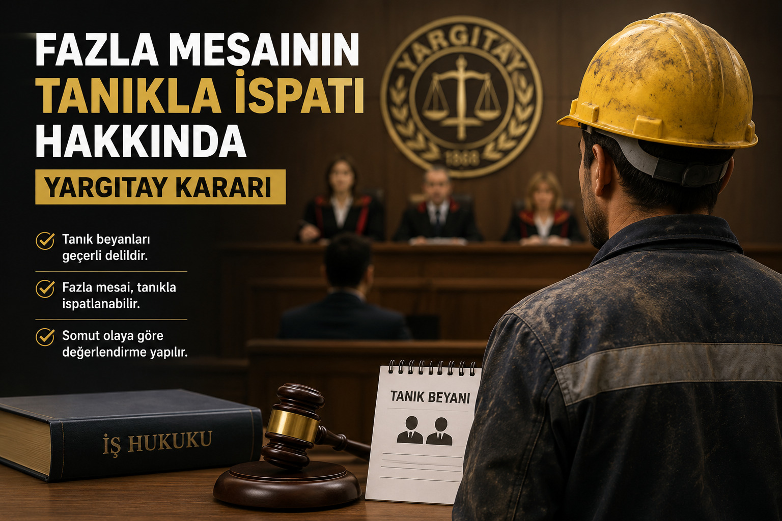 Fazla Mesainin Tanıkla İspatı Hakkında Yargıtay Kararı